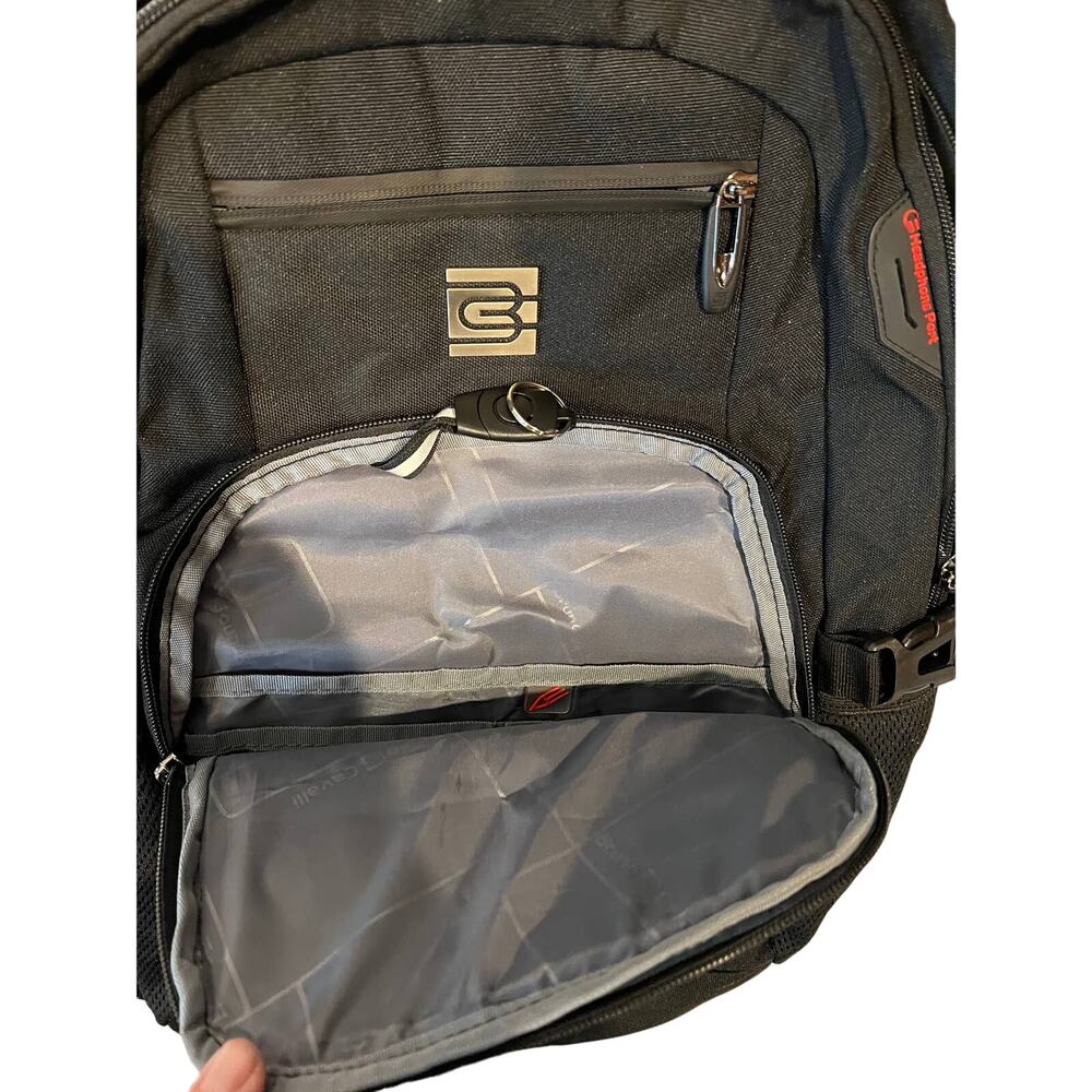 Bruno Padded Black Computer Backpack - Picture 3 of 7